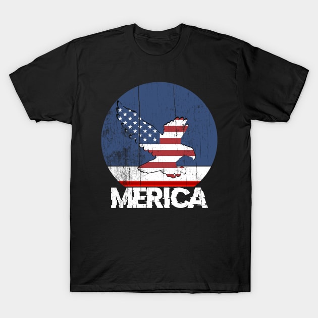 4th of July Merica USA eagle flag patriotic T-Shirt by benyamine